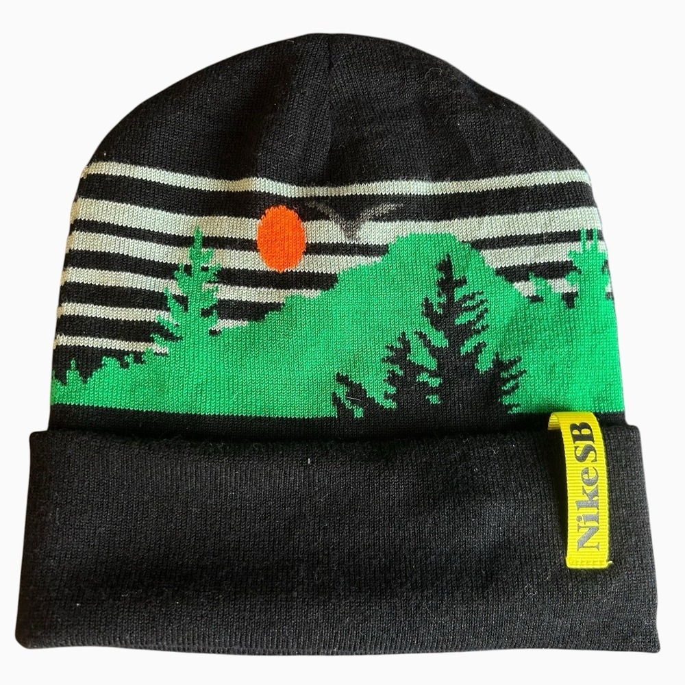 Nike SB Reversible Black Green Skate Winter Warm Beanie Adult Unisex DM8123-010